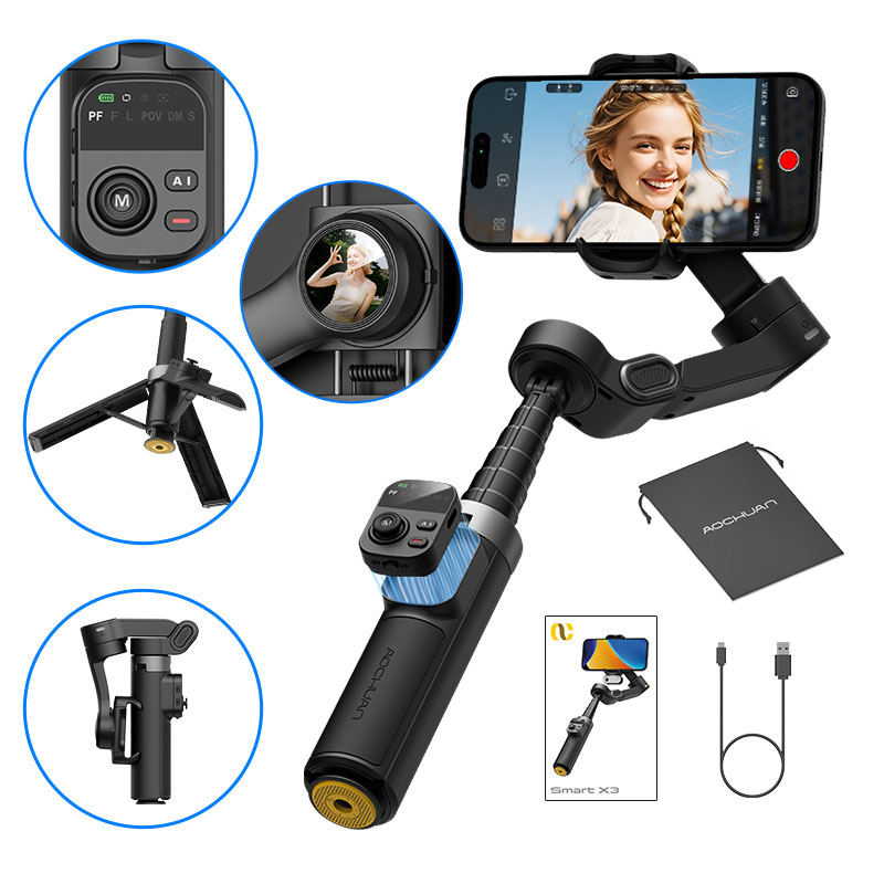 Auto Tracking Tripod - AOCHUAN Smart X3 360 ° Pan-rotatie