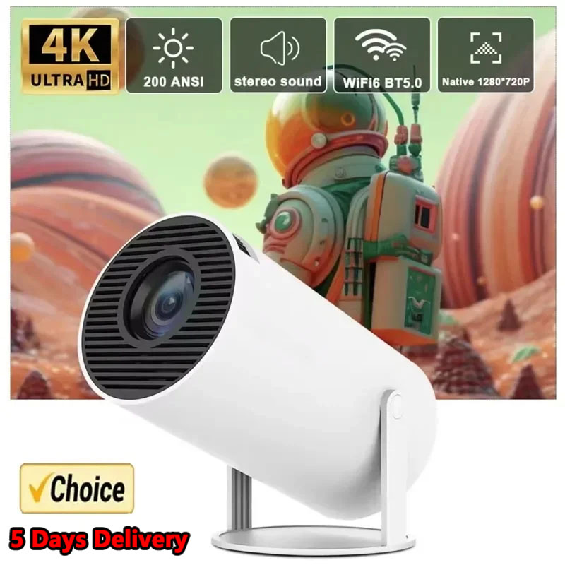 Mini Projector Portable - 2026 Nieuwe Projector 4K Android 11