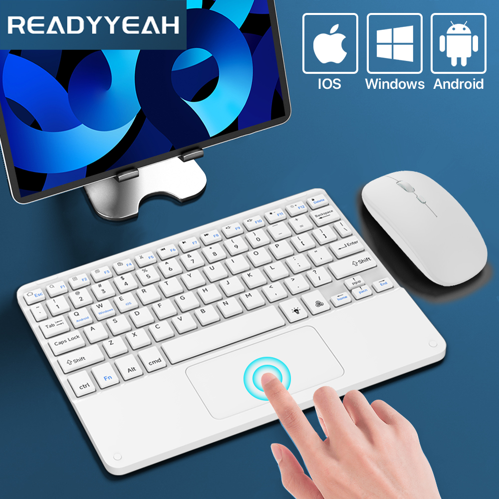 Wireless Keyboard Mini - Touchpad Draadloos Toetsenbord En Muis Bluetooth