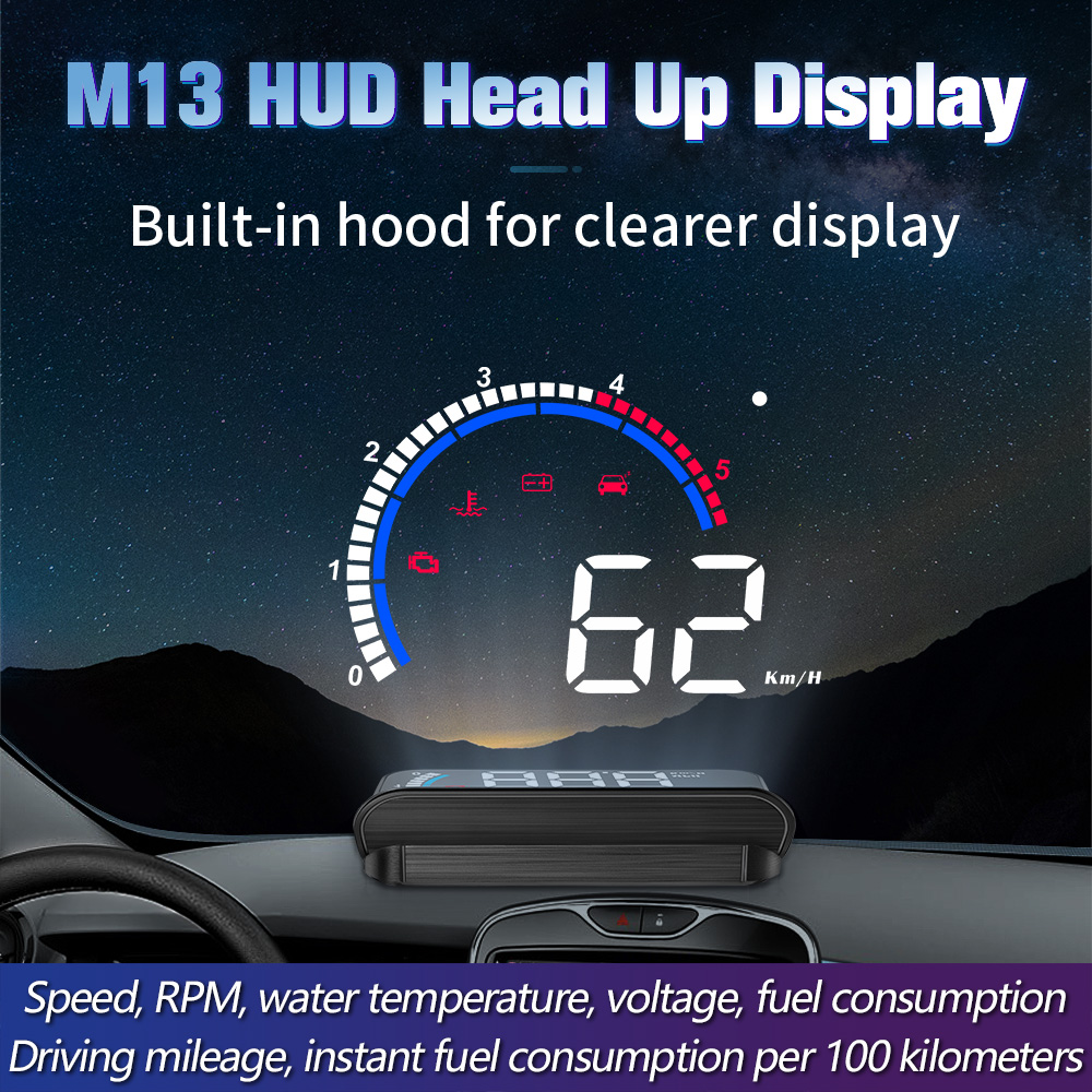 Mini Projector Portable - M13 Auto OBD Snelheidsprojector voor HUD