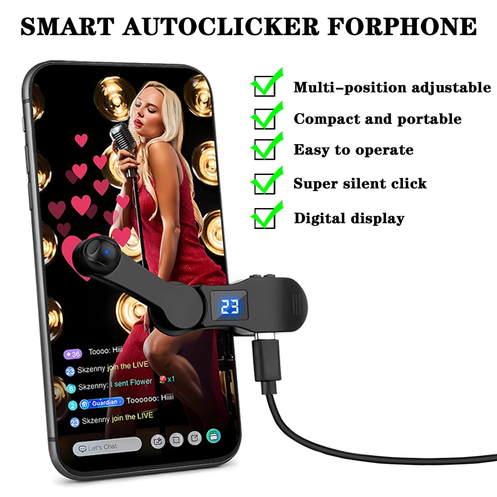 Auto Screen Clicker voor smart - Auto Tracking Tripod recensie en prijs
