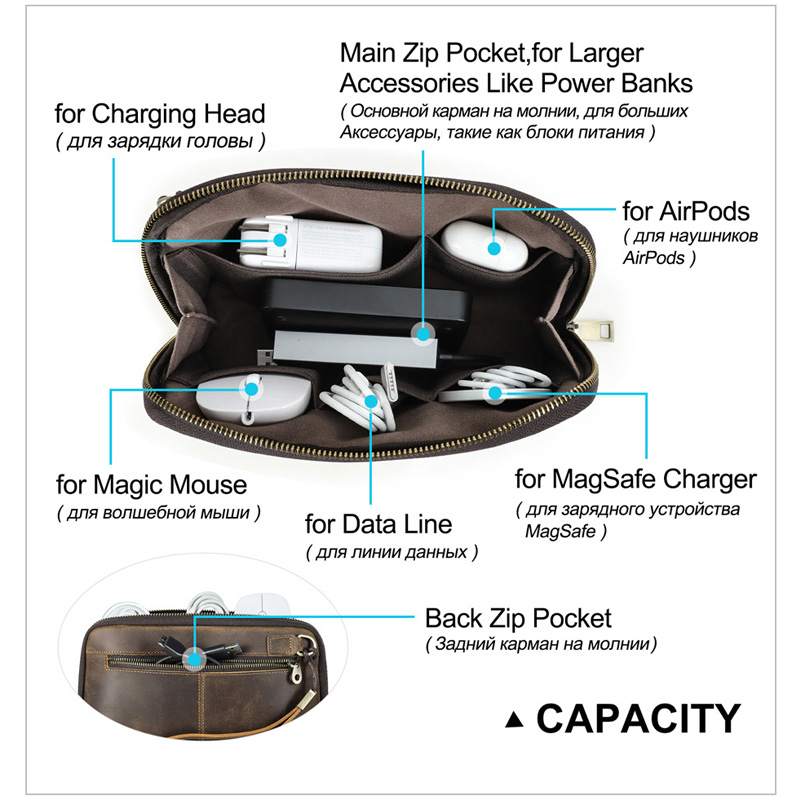 Echte lederen tech-pouch met m - Electronics Gadgets In China recensie en prijs